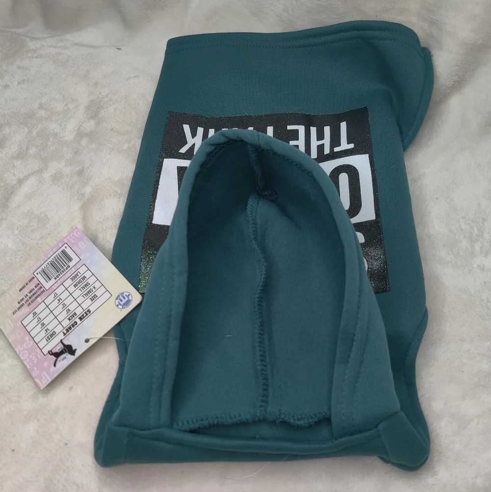 Brooklyn Pet Gear “Straight Outta the Park” Dog Hoodie Shirt Teal Size Med NWT